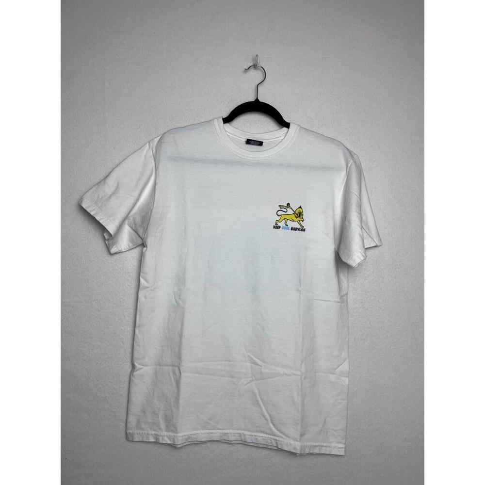 Stussy Vintage White Short Sleeve T-Shirt Keep Cool Babylon Size Medium